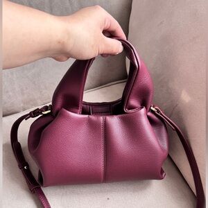 Polene Burgundy Shoulder Bag